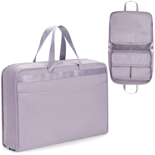 Hafmall Hanging Luggage Organizer Travel Closet for Carry-on, Portable 5 in 1 Storage Bag for Women, Foldable Packing Cube for Clothes, Travel Essentials, Purple - color: Purple