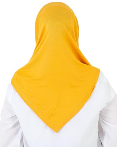 Prien Chic Ready To Wear Hijab For Women, Muslim Long Turban Undercap Set, Instant Scarf, Prayer Clothes For Girls, Abaya - color: Deep Yellow
