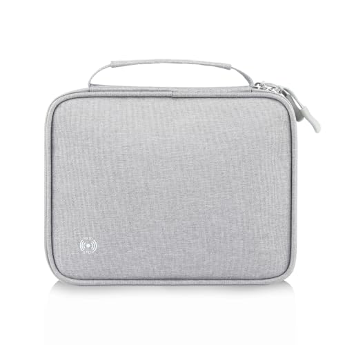 RFID Blocking Travel Wallet, RFID Passport Wallet for Women/Men,Tote Passport Holder for Travel Family, Waterproof Passport Holders Bag,Travel Document Organizer Credit Cards Case(Grey-Large) - color: Grey, size: L