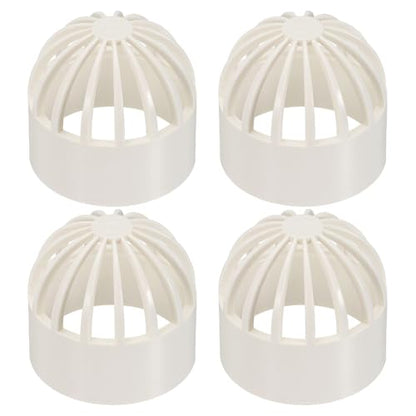 PATIKIL 1.6 Inch (40mm) Fish Cover Permeable Cap, 4 Pcs PVC Breathable Cap Aquarium Guard Fish Tank Intake Cover, White - color: White, size: 1.6Inch(40mm)