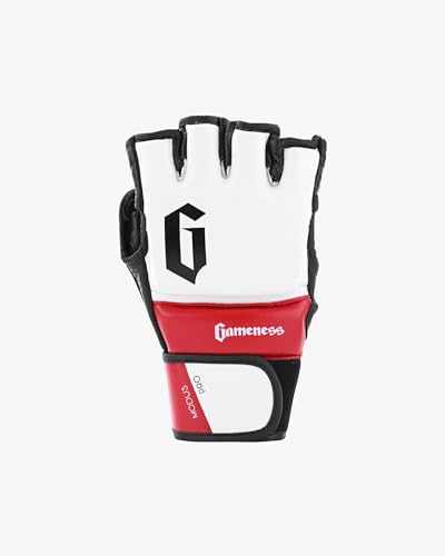 Gameness Pro Training Gloves - color: Black/White/Red, size: Medium