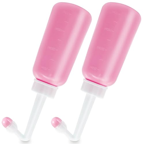 2 Pack 12oz Peri Bottle for Postpartum Care, Perineal Cleansing Bottles - color: Pink-2pcs
