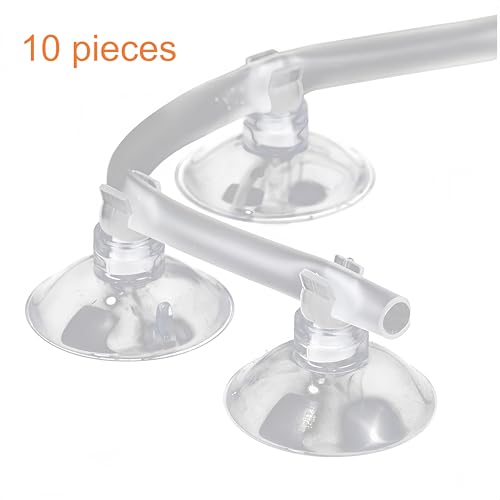 Aquarium Suction Cup Clips Set Fish Tank Air Line Holder Clear Plastic for Glass Fish Supples and Fish Tank Clear Airline Tubing Decorations Shrimp Nests and Reptile - size: Φ0.2in/5mm