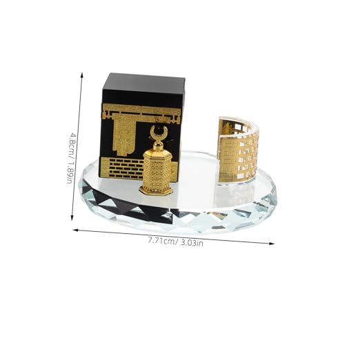 OUNONA Miniature Set Crystal Handicraft for Home Decor Vehicle Decoration Islamic Architecture Saudi Arabia Souvenir