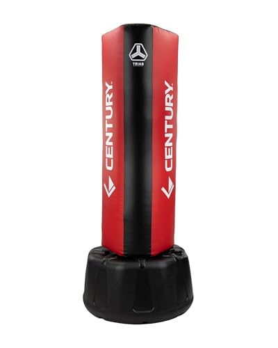 Century Wavemaster 2XL Pro Freestanding Punching Bag for Adults - Color Options | Boxing Bag with Stand | Punching Dummy & Kickboxing Bag | Heavy Punching Bag | Adjustable Martial Arts Kicking Bags - color: Triad Red/Black