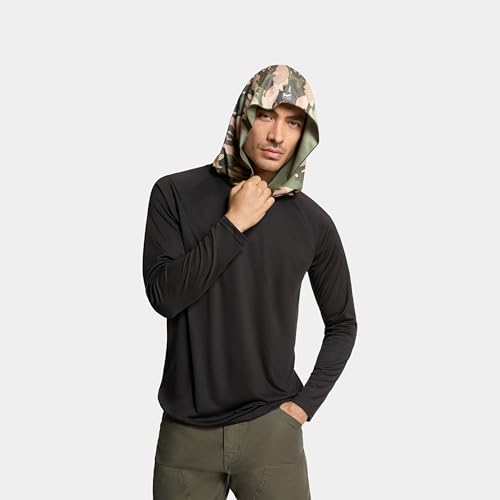 MISSION Cooling Hoodie Towel, Evaporative Cool Technology, Cools Instantly When Wet, UPF 50 Sun Protection, Contours Your Head to Stay in Place, Great for Sports, Fitness, Gym - color: Classic Camo Safari