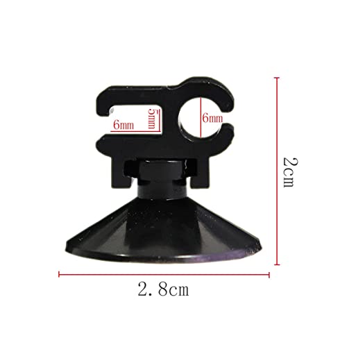 5pcs Aquarium Suction Cups Fish Tank Tube Open Clip Fixing Clamps Holder for Air Line Hose Aquarium Heat Clip Fish Tank Clip Tube Holder Fish Tank Clip for Lid, Black