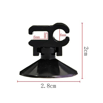 5pcs Aquarium Suction Cups Fish Tank Tube Open Clip Fixing Clamps Holder for Air Line Hose Aquarium Heat Clip Fish Tank Clip Tube Holder Fish Tank Clip for Lid, Black
