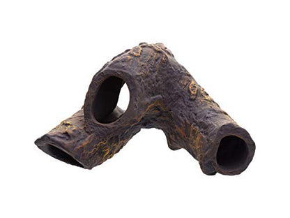 Aquarium Ceramic Decorations Cave Betta Stone Decor - Aquarium Fish Tank Hideway Decor for breeding Cichlids Plecos Betta Toys Hideout (Snag)