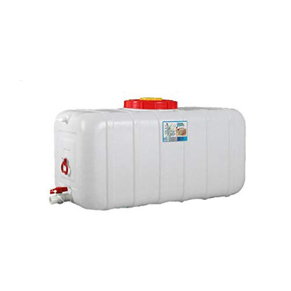 Water Container 25L/45L/80L/110L/160L/200L Thickening Food-Grade White Plastic Rectangular Storage Tank Household Water Bucket with A Lid Large Water Tank (Size : F) - size: F