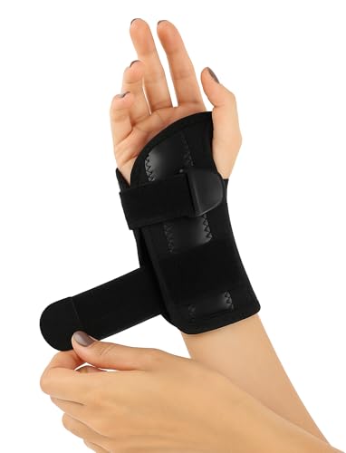 Carpal Tunnel Wrist Brace Night Support - Wrist Splint Arm Stabilizer & Hand Brace for Carpal Tunnel Syndrome Pain Relief Compression Sleeve for Forearm Wrist Tendonitis Pain Treatment (Small, Right) - size: Small, style: Right