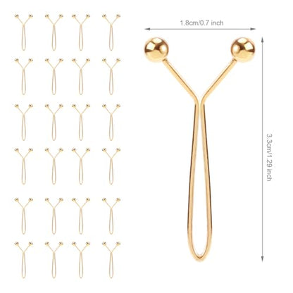 24pcs Hijab Pins for Women, Fashion Exquisite Shawl Scarf Clip Muslim Hijab Clips Safety Brooch Pin Buttons for Women Headscarf Wedding Dress Sweater Jewelry Accessories (Gold) - color: Gold