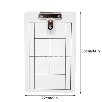 Tennis Marker Board, Non-Magnetic PVC Dry Erase Coaching Board, Tennis Coach's Clipboard, Tennis Tactical Board, Double-Sided, for Tennis Strategy