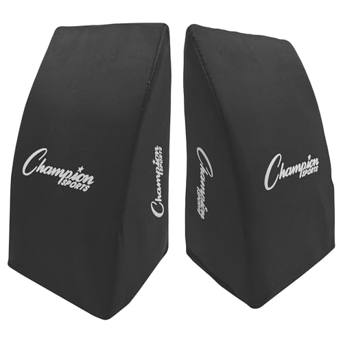Champion Sports Cushioned Catcher's Knee Support – Ergonomic Design for Players 5'8" and Over – Black - size: 5'8" and Above