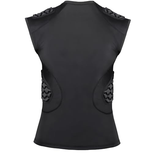 DGXINJUN Men's Football Rib Protector Chest Padded Shirt for Aldult Football Rugby Softball Baseball Heart Sternum Guard - size: XX-Large