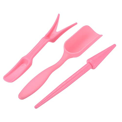 MECCANIXITY Garden Shovel Hand Tools Transplanting Succulent Cultivation Digging Scoops Kits, Pink - color: Pink