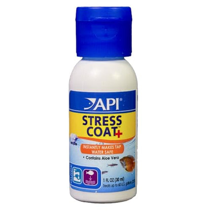 API STRESS COAT Aquarium Water Conditioner 1-Ounce Bottle - size: 1 fl oz, style: Aquarium Treatment without Pump