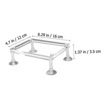 balacoo Submersible Pump Shockproof Pad Water Pump Holder Rack with Suction Cup Transparent Bracket for Fish Tank Stable Aquarium Accessories 4.72 X 3.93 X 1.37 in