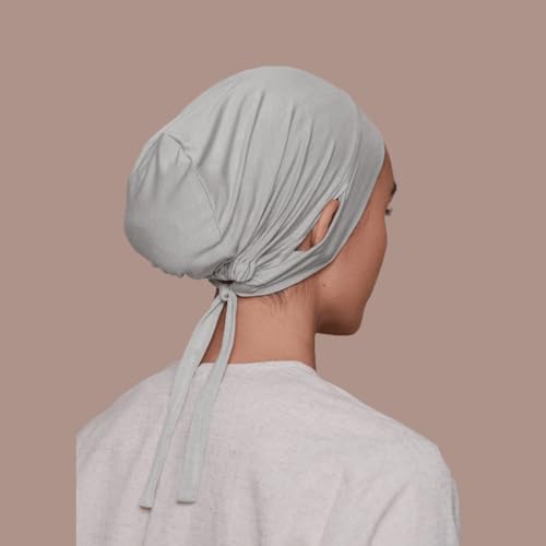 Qianmome 4 Pieces Jersey Drawstring Women Under Hijab Cap With Ear Hole Inner Hijab Cap - color: 4pcs Style B
