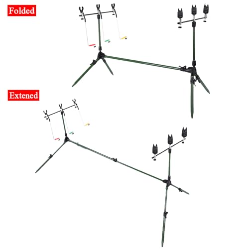 Lixada Adjustable Retractable Carp Fishing Rod Pod Stand Holder