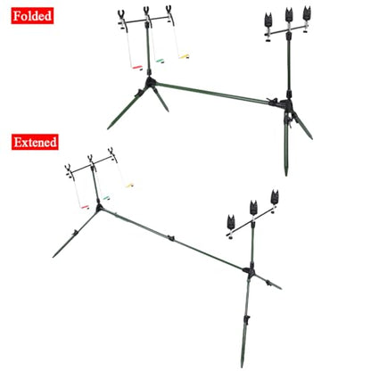 Lixada Adjustable Retractable Carp Fishing Rod Pod Stand Holder
