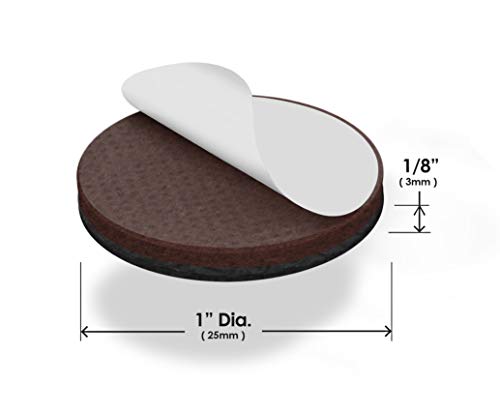Slipstick GorillaPads CB147 Non Slip Furniture Pads/Gripper Feet (Set of 16) Self Adhesive Rubber Floor Protectors, 1 inch Round, Black - size: 1" Round