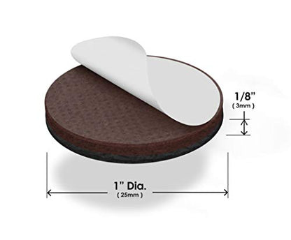 Slipstick GorillaPads CB147 Non Slip Furniture Pads/Gripper Feet (Set of 16) Self Adhesive Rubber Floor Protectors, 1 inch Round, Black - size: 1" Round
