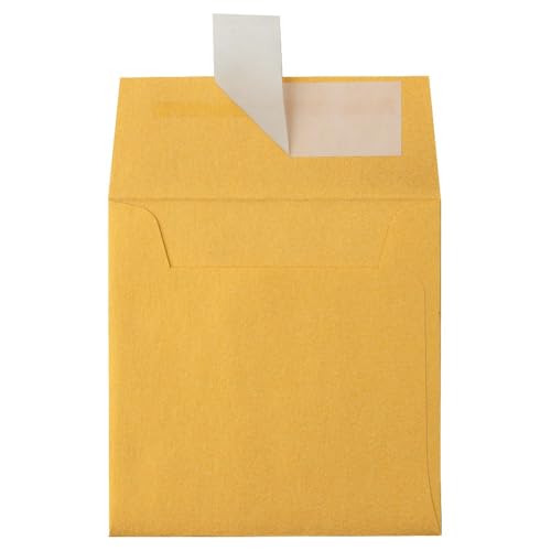 LUXPaper Square Invitation Envelopes | Peel & Press | 3 1/4" x 3 1/4" | Gold Metallic | 80lb. Text | 50 Qty - color: Gold, size: 3 1/4 x 3 1/4 inches