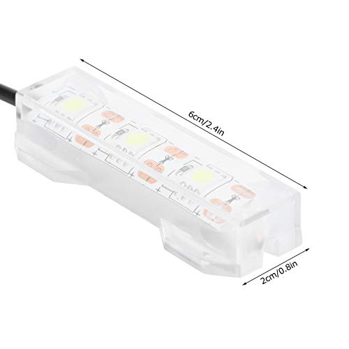 LED Aquarium Light, Light Weight USB Charging Underwater Light, Plastic Waterproof 2.4X0.8Inch for Aquarium Freshwater Office Desk Fish Tank