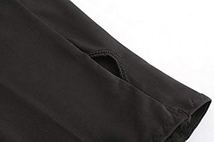 Women Cooling Shawl Arm Sleeve with Finger Hole, Comfortable & Breathable, Anti-UV, Ladies Sun Protection Cooler Shrug - color: Black