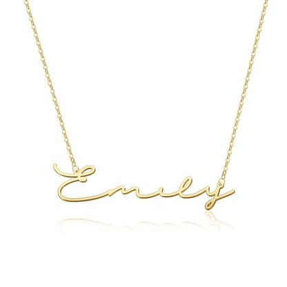 Custom Name Necklace, 18K Gold Plated Nameplate Personalized Jewelry Gift for Women - color: Style-03