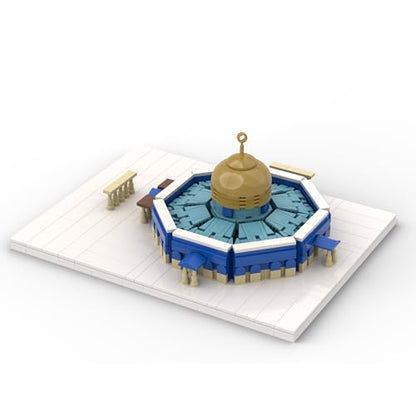 Birthday gift educational puzzle assembly toy for children, Jerusalem Rock Dome Mosque blocks, Muslim building blocks Islamic architecture plastic brick gift, creative DIY educational toy, Eid gift