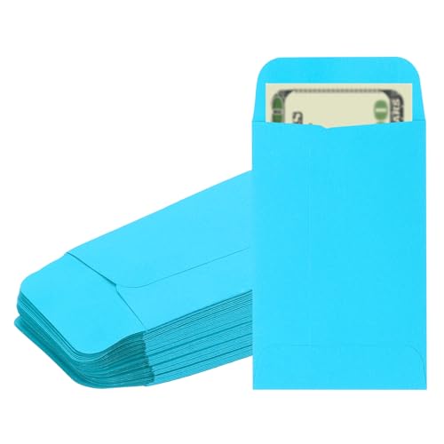 PATIKIL Money Envelope, 50 Pack 3.5" x 2.2" Cash Envelopes Money Holder Bags Budgeting Saving Challenge Letter for Gift Coins Checks Tickets Jewelry Passport Card, Deep Blue - color: Deep Blue, size: 3.5" x 2.2"
