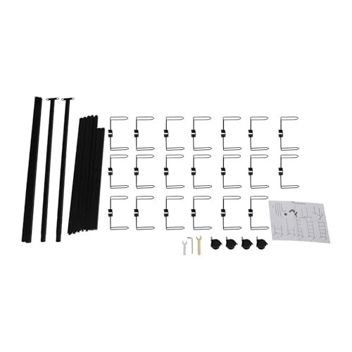 5-Tier Boxing Gloves Drying Rack, Boxing Glove Storage Stand with Universal Wheels, Metal Boxing Glove Drying Display Rack, Boxing Glove Stand Floor Standing, Holds 20 Pair of Gloves - color: Black