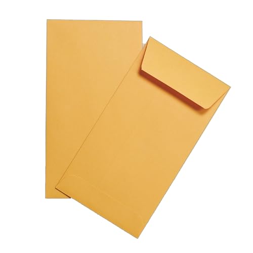 Guardian #7 Paper Coin Envelopes - Made in America with Gummed Flaps, Pack of 500 Blank Cash Envelopes for Coins, Receipts, Seeds, Small Parts Storage, and More, 3 ½ x 6 ½ Inches, Brown - color: Brown