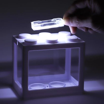Mini Aquarium Light 0.5-2 Gallon Desktop Aquarium White USB LED Light - color: White