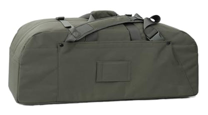 85L Military-Style Duffle Backpack, Rigid Panels | 85L 600D military-style duffle with rigid bottom and side panels for deployment, camping, hunting, road trips, and go-bags - color: Olive Green