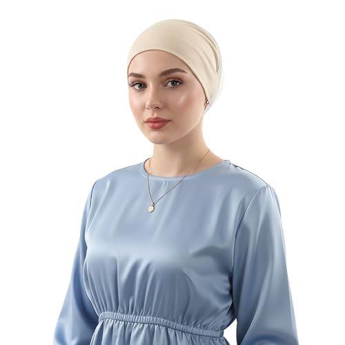 Yeieeo Women's Stretch Tube Hijab UnderCap Solid Color Hijab Headscarf For Women Lightweight Hats Breathable Liner 2pcs/4pcs - color: Color4+5
