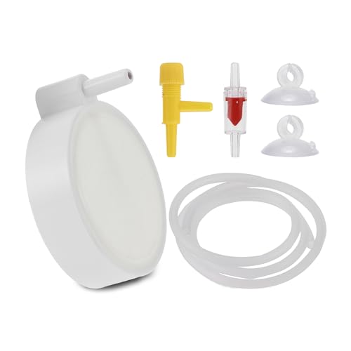 Fish Tank Bubblers Air Stone, Nano Air Disk Stone, Oxygen Diffuser for Air Pump, Air Stone Aquarium Kit, 1.97 Inch, 1 Set