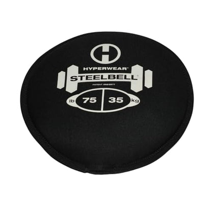 Hyperwear SteelBell - Hyper Flex 4-Way Stretch Neoprene, Patented No-Leak Slam Ball Kettlebell Strength Training - Sustainably Sourced USA Steel Shot - size: 75 lb