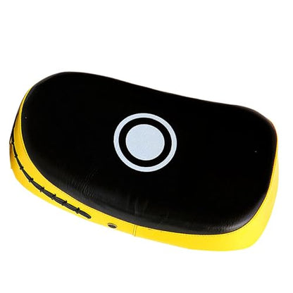 GLOGLOW Boxing Strike Pad for Training, High Density Sponge and PVC Leather, Multifunction Protective Strike Pad for Kickboxing Users - color: Yellow Stripe