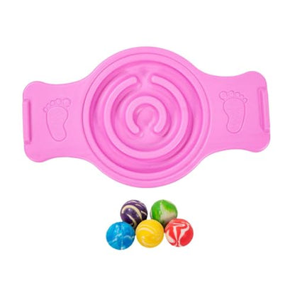 Balance Board Labyrinth Disks Sensory Training Anti-Slip Pedals Wobble Stability Board Strength Training for Kids Skiing Fitness - color: Pink