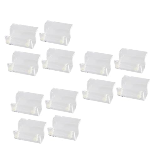 BESPORTBLE 12pcs Acrylic Fish Tank Cover Support Bracket Aquarium Holder for Open Tanks Turtle Pet White - color: Whitex3pcs, size: 4x2cmx3pcs