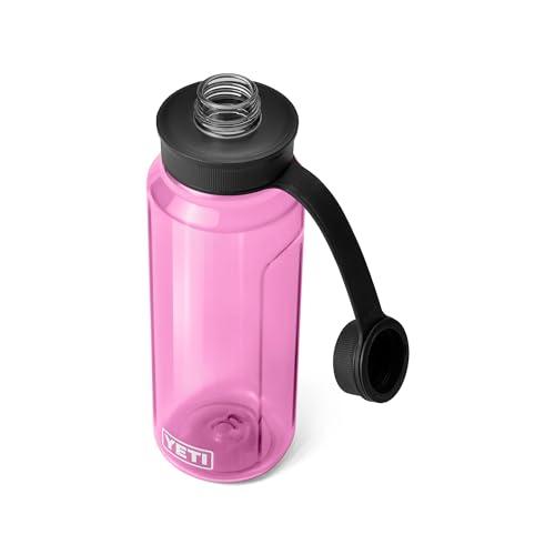 YETI Yonder Water Bottle with Yonder Tether Cap, Lightweight, Leakproof and BPA-Free - color: Power Pink, size: 34 Ounces