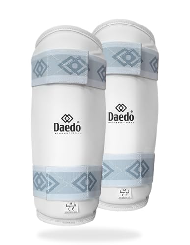 DAEDO Taekwondo Shin Guard - Lightweight & Comfortable with Two Elastic Straps for Secure Fit, Sizes XS-XL, Ideal for Taekwondo Competition & Training - size: Small