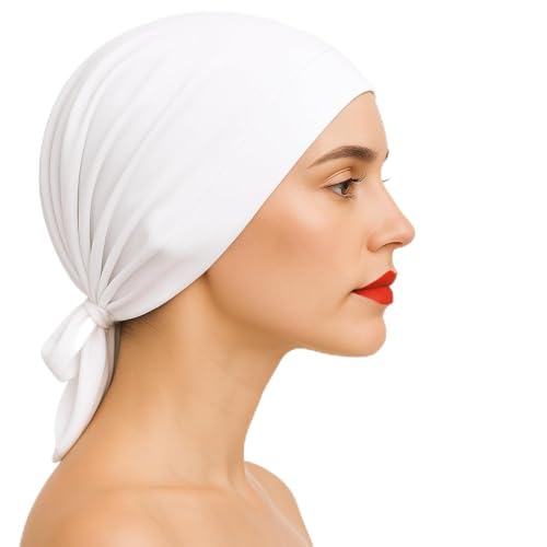 The Grip Cap Satin Hijab Undercap with Silicone Grip (Grey, Black & White) - color: White