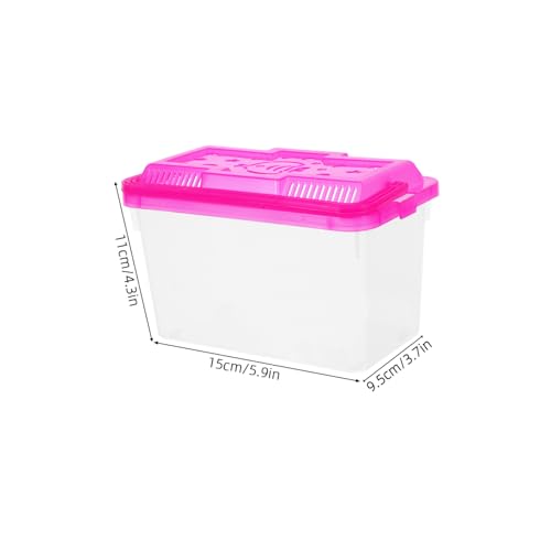 4Pcs Transparent Mini Fish Breeding Box with Handle Lightweight Aquarium Carrier for Small Pets for Fish Turtles Reptiles and Hamsters Easy Viewing and Transport
