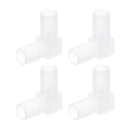 uxcell 3/8" 90 Degree Elbow Hose Barb, 4pcs L-Shaped Aquarium Air Valve Connector Tubing for Fish Tank Pond Air Line - size: 3/8 Inch