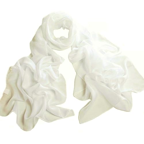 Tapp Collections™ Fashionable Soft Chiffon Scarf - color: Solid / Ivory