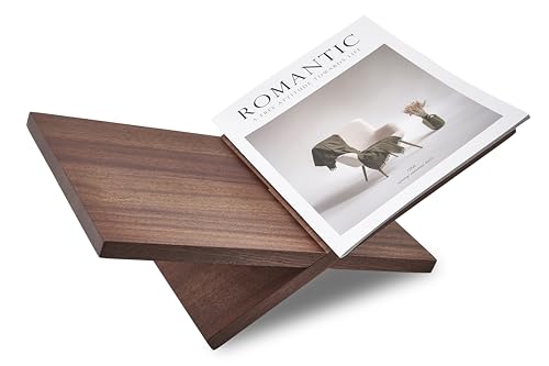 Honygebia Solid Wood Book Stands - Cross Frame Sapele Wooden Book Holder, Open Bookstand for Display and Reading, Suitable for Art, Bible, Cookbook, Easel, Magazine, Textbooks - color: Sapele